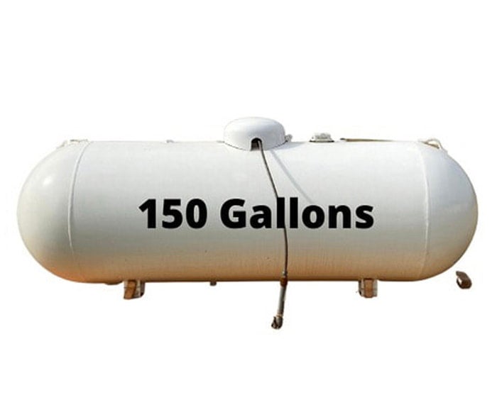 150 gallon outlet propane tank